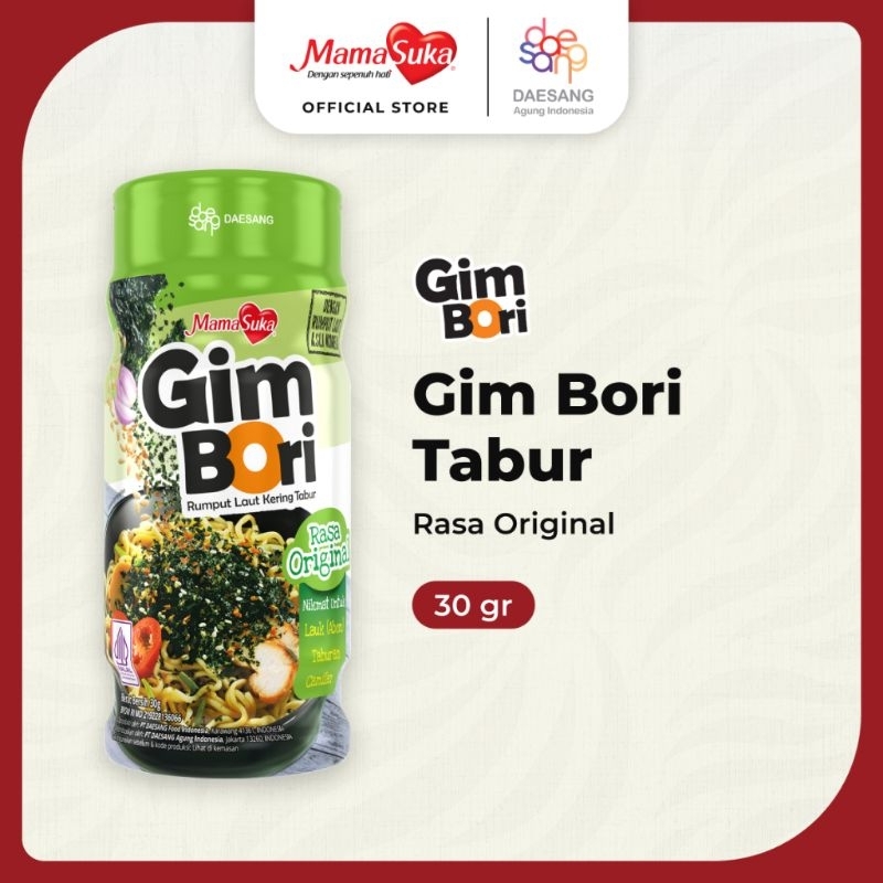 

Mamasuka Gim Bori Rumput Laut Kering Tabur Original Botol 30gr