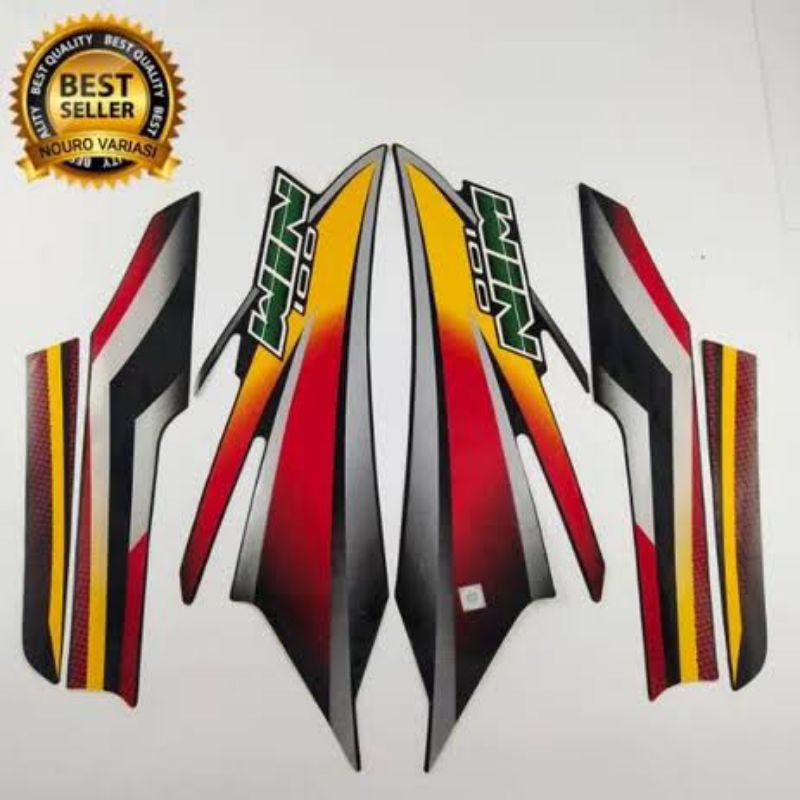striping stiker honda win100 tahun 2003