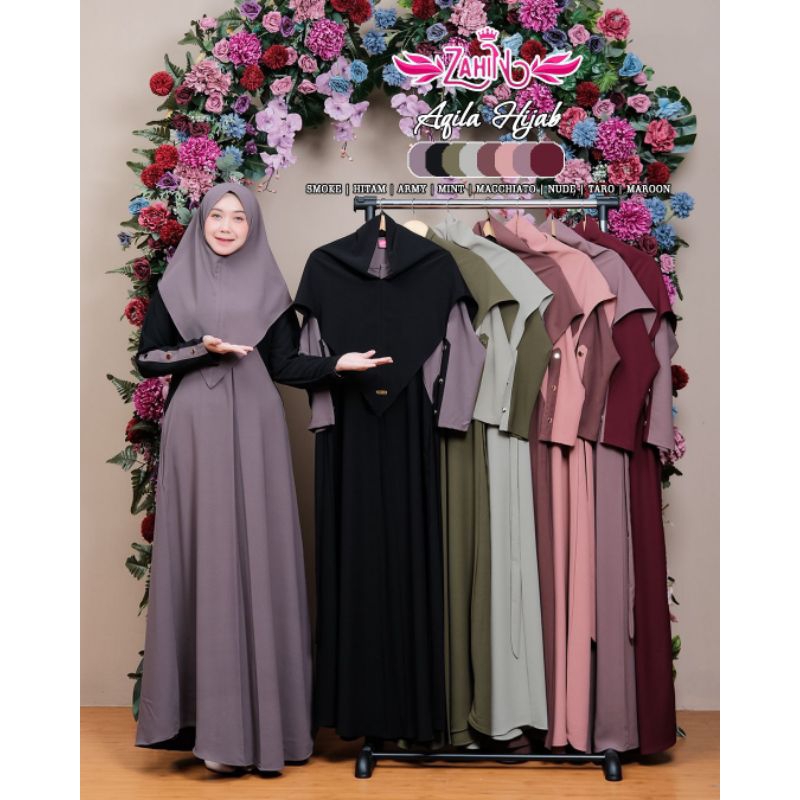 AQILA SET HIJAB ORY ZAHIN/MEDINA SET HIJAB ORY ZAHIN COLLECTION/GAMIS SET WANITA ORY ZAHIN COLLECTIO