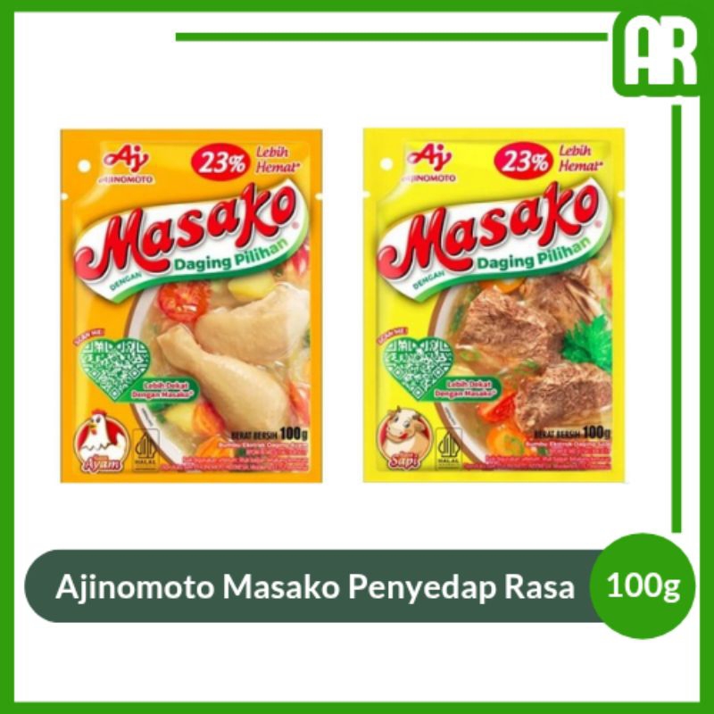 

Ajinomoto Masako Penyedap Rasa Ayam - Penyedap Rasa Sapi 100gr / 250gr - Bumbu Penyedap Masakan | AR Ostore