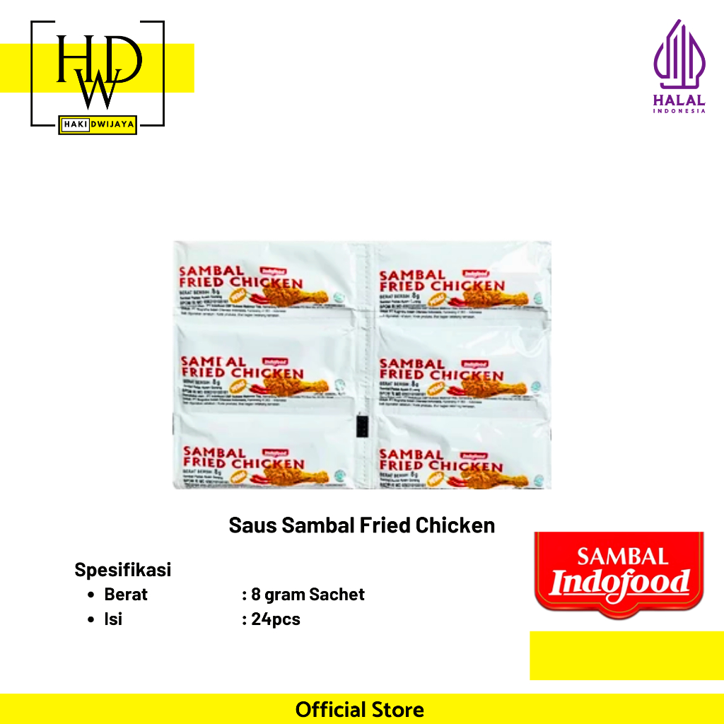 

[24x8gr] Indofood Saus Sambal Fried Chicken Sachet