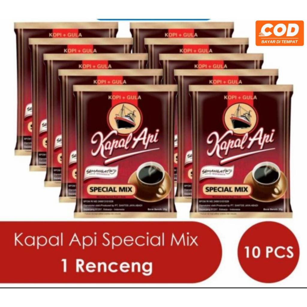 

KOPI KAPAL API SPECIAL MIX RENCENG ISI 10 SACHET