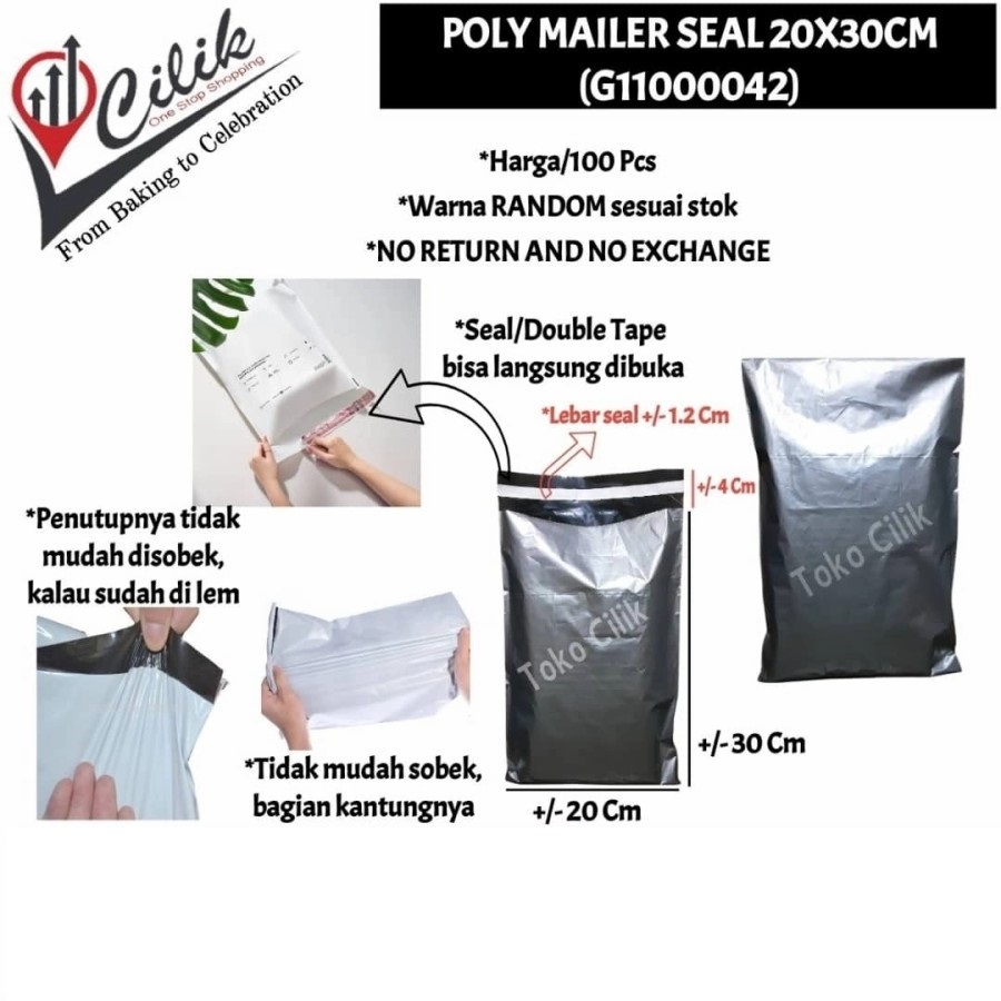 

plastik+polymailer+seal+20x30cm+25x35cm+kemasan+packaging+online+shop+barang