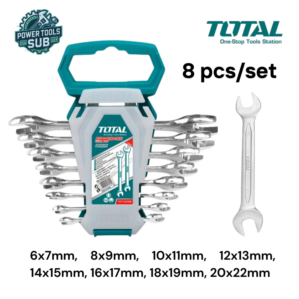 Total kunci pas ujung terbuka ganda 6-22mm/ kunci pas/ kunci pas set/ Kunci Ring Pas set 6-22mm/