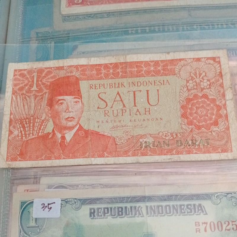 Uang kuno Sukarno irian Barat satu rupiah 1961Asli