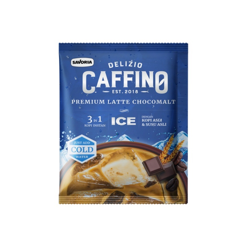 

Kopi Delizio Caffino Premium Latte Chocomalt Ice Kemasan Renteng - 1 Renteng Isi 10 Sachet x 27g, Kopi Instant, Kopi Indonesia, Kopi Premium