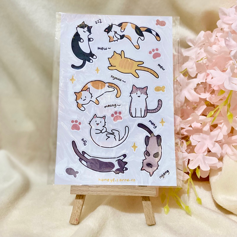 

Sticker Kisscut Kucing Goler