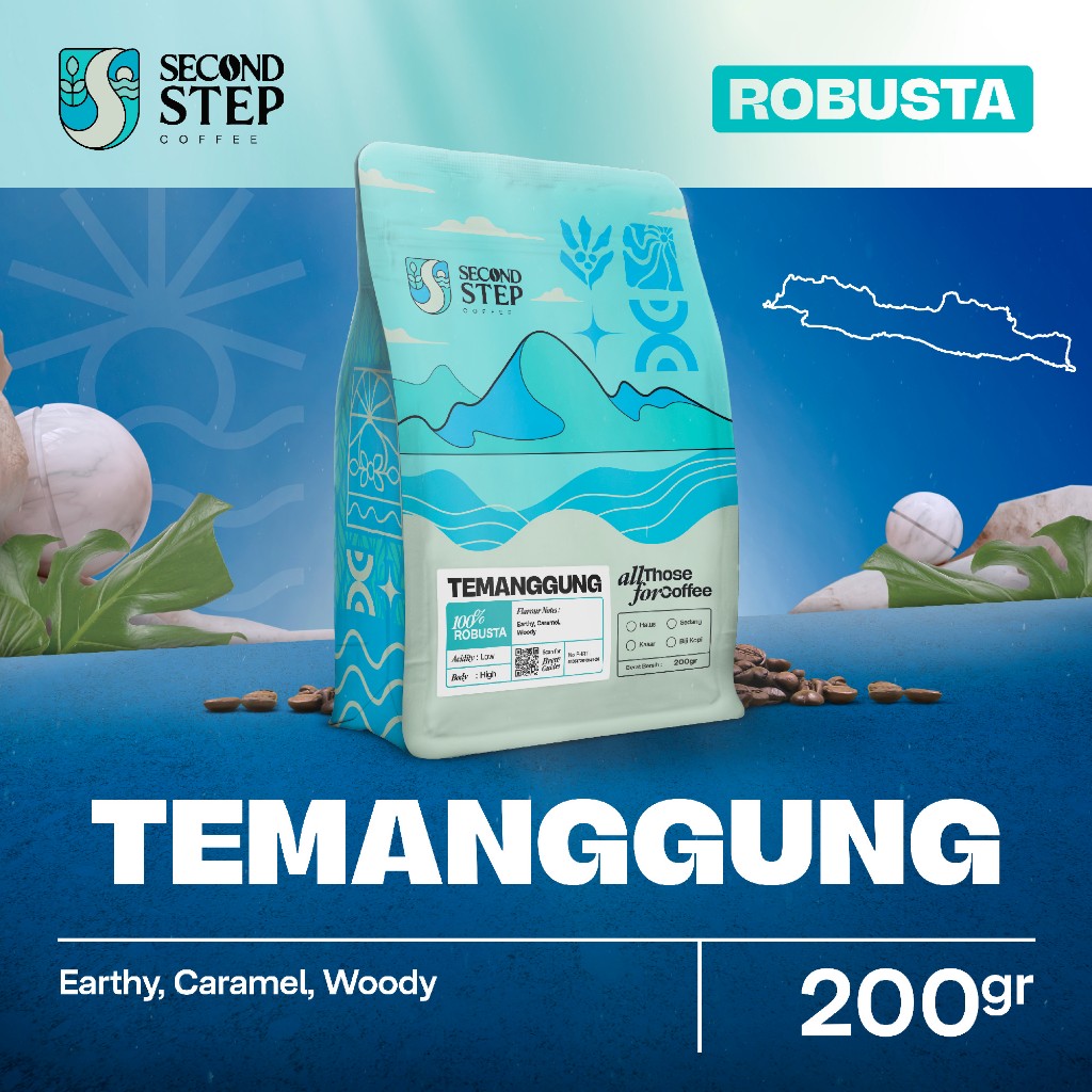 

Biji Kopi Bubuk Robusta Temanggung Coffee Roast Beans Espresso Tubruk 200gr