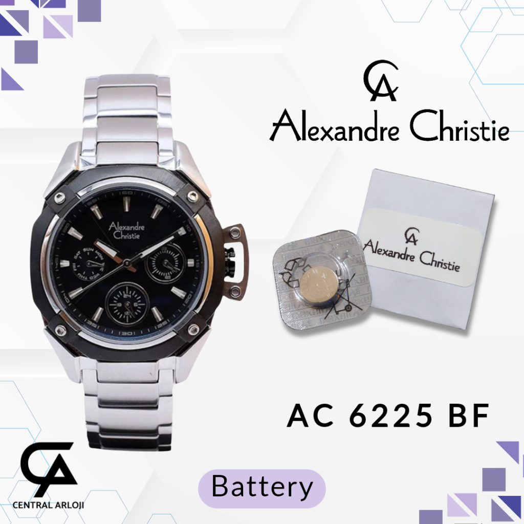Baterai Jam Tangan Alexandre Christie 6225 BF Original