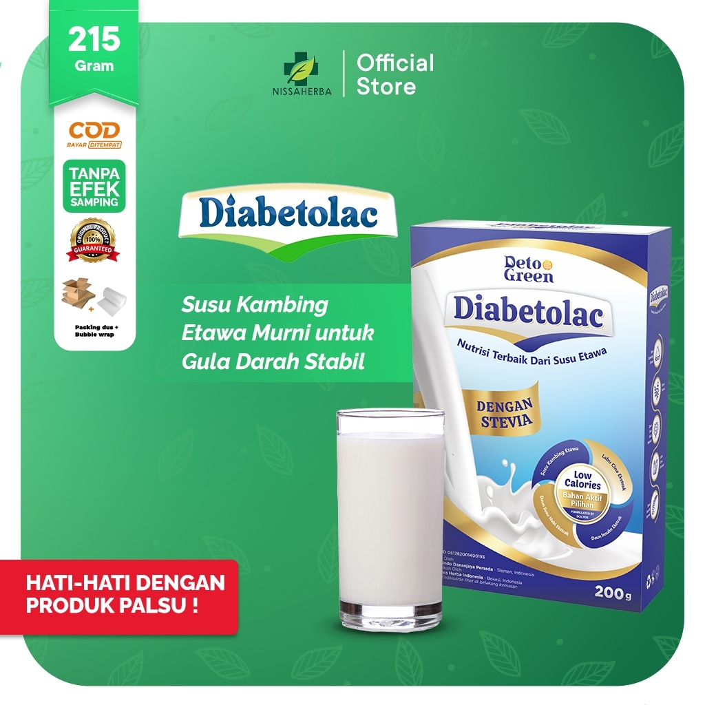 

DIABETOLAC Susu Kambing Etawa Murni dengan Rendah Kalori 200 Gram