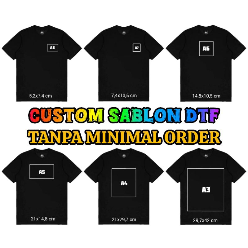 custom sablon dtf / sablon strika / stiker sablon