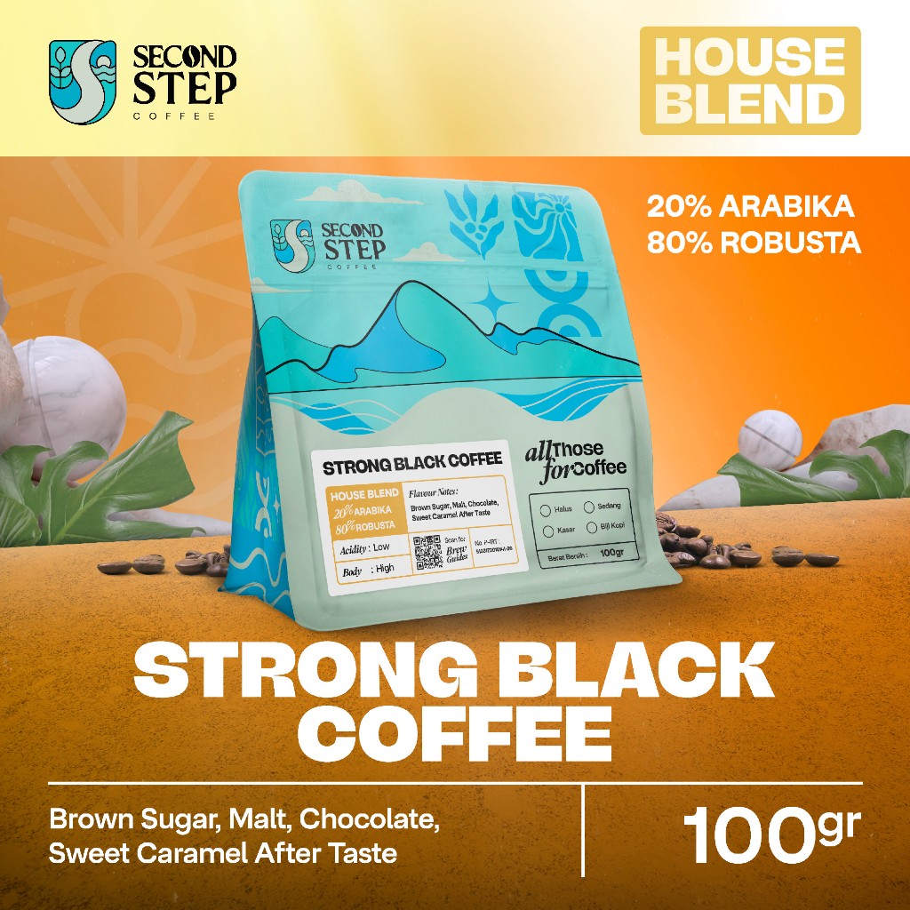 

Biji Kopi Bubuk Espresso Blend Strong Black Coffee Beans Kopdar 100gr