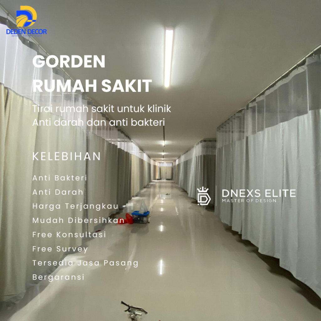 Tirai rel gorden rumah sakit anti bakteri - gorden rumah sakit iconeed