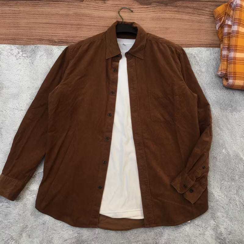 SPAO KEMEJA CORDUROY LENGAN PANJANG CREAM