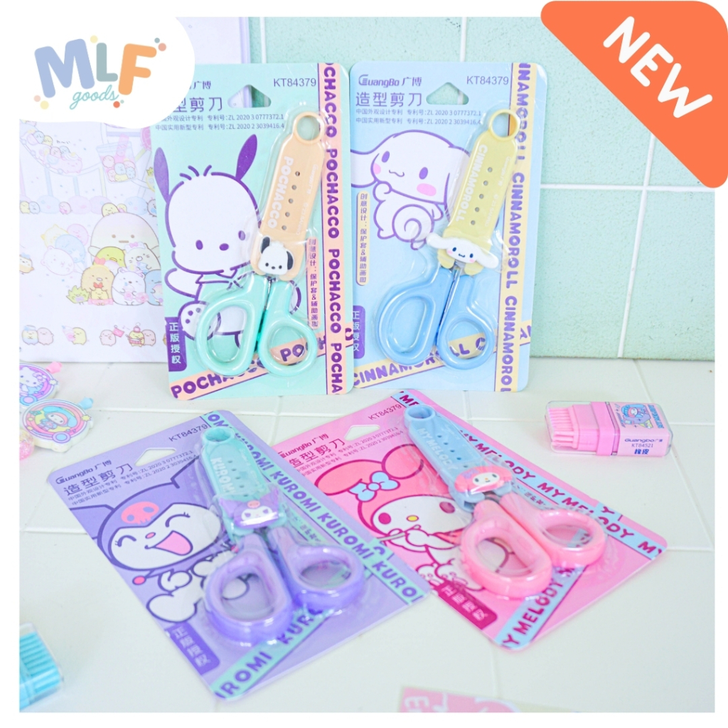 

MLF Goods - Scissors Sanrio Original / Gunting Anak / Gunting Karakter Sanrio / Gunting Karakter Lucu / Gunting Motif Kuromi / Gunting My Melody