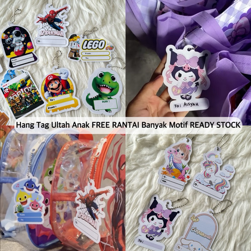 

Hang Tag Ulangtahun Anak READY STOCK Hang Tag Kartun FREE RANTAI