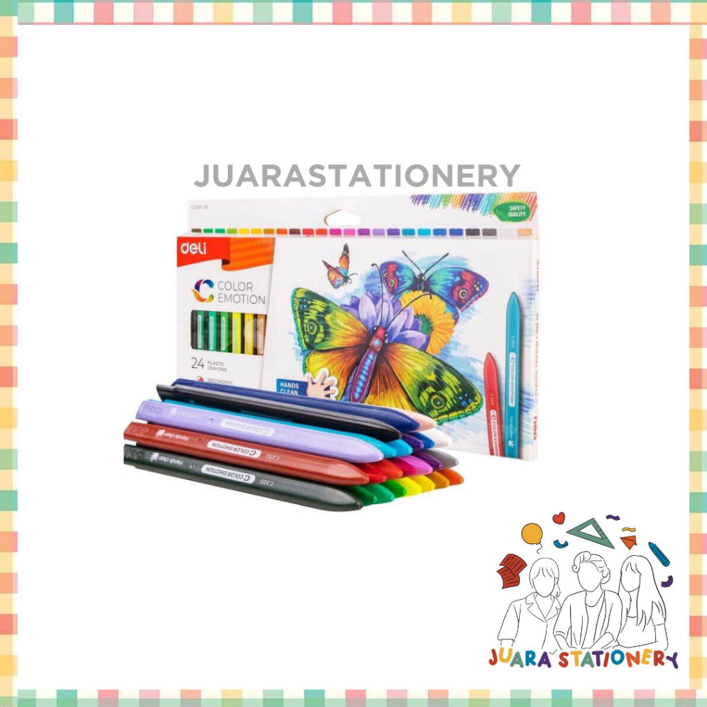 

Crayon Deli 12/18 Bentuk Segitiga EC20000 EC20010 / Krayon Anak Warna Cerah Bentuk segitiga ergonomis tidak beracun