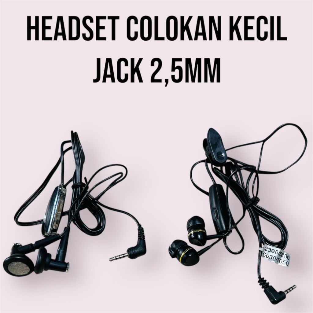 CUCI GUDANG TERMURAH Earphone Headset Handsfree Colokan Kecil Jack 2.5mm Handsfree Nokia 6300 Nokia 