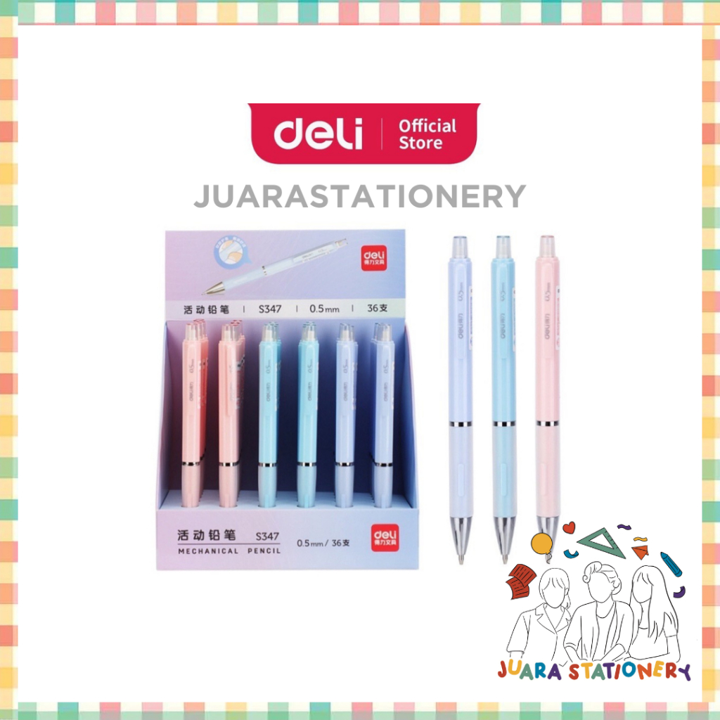 

Pensil Mekanik Cetek 0.5mm Pastel Deli S347 (923) / Pensil Cetek / Pensil / Stationery Korea / Import / Lucu / Fancy