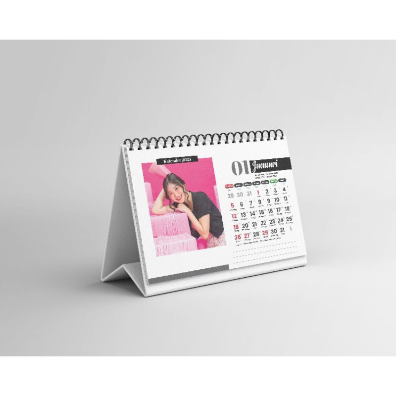 

65 Pcs Kalender Meja Hardcover isi 12 Lembar Bolak Balik
