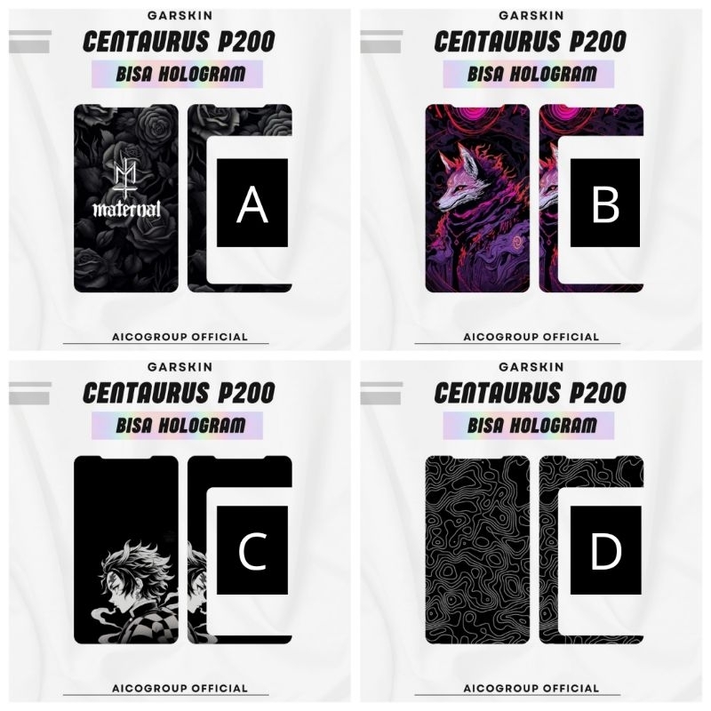 

Premium innneerrr Garskin P200 Hologram Full Motif Dan Anti Gores