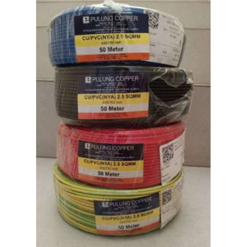 Kabel NYA Lestari/Pulung 1X2,5 50 meter SNI