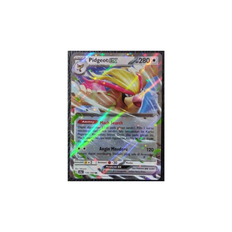 Kartu Pokemon TCG - Pidgeot EX RR (sv4a) 139/190