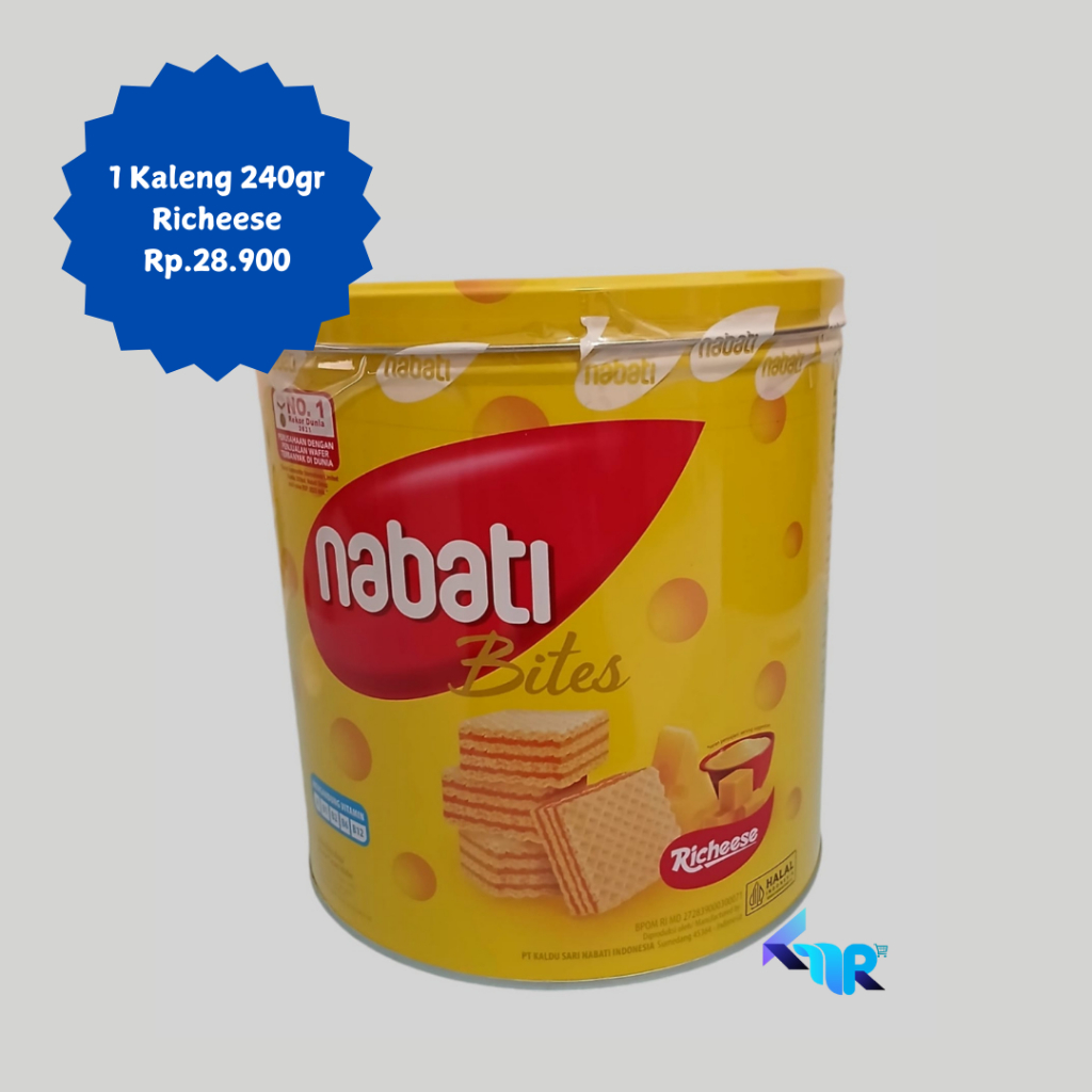 

Nabati Bites Wafer Kaleng 240Gr / Richeese Nabati