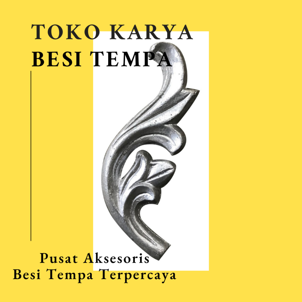 Ornamen Pagar Besi Leaf 310 / Ornamen Besi Tempa / Ornamen Pagar Besi dan Tralis / Aksesoris Besi Te