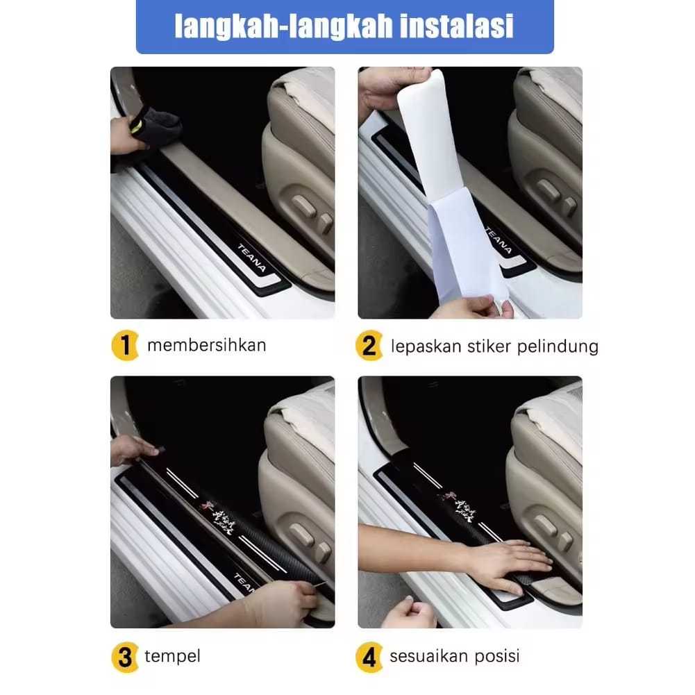 Yougz Rezeky 9Pcs Stiker Daihatsu Terios Stiker Carbon 3D Stiker Mobil Daihatsu Terios Stiker