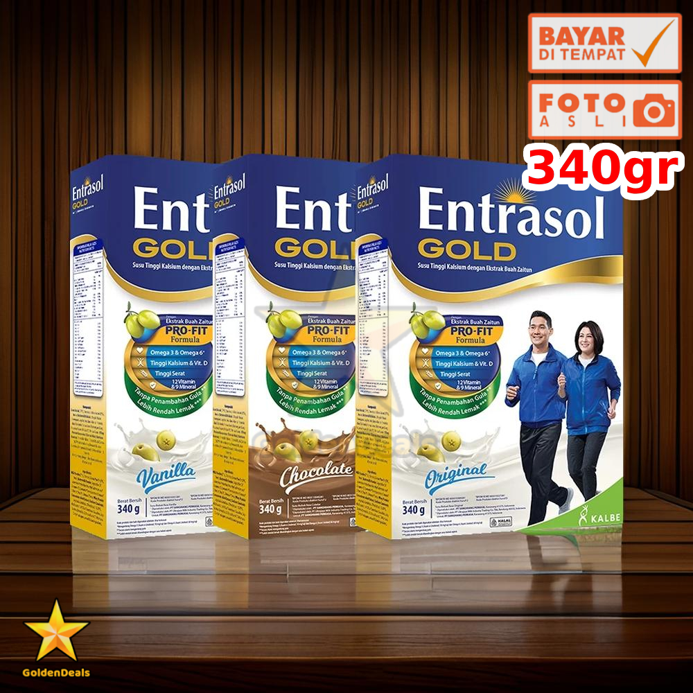 

[340 Gram] Susu Entrasol Gold Rasa Vanilla / Chocolate / Original 340 gr