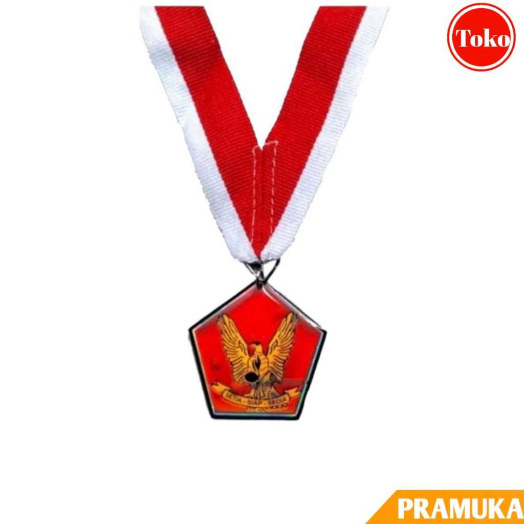 

Medali Garuda Pramuka Resin Fiber Merah (Penggalang)