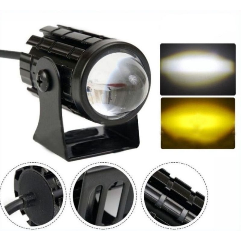 Lampu Tembak Laser Led Mini 2 Warna - Lampu Tembak Sorot Foglamp