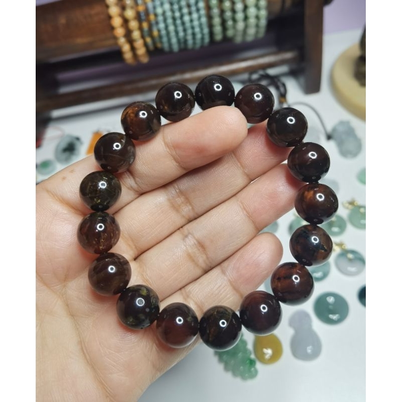 Purple Taxol Burma Amber 12mm