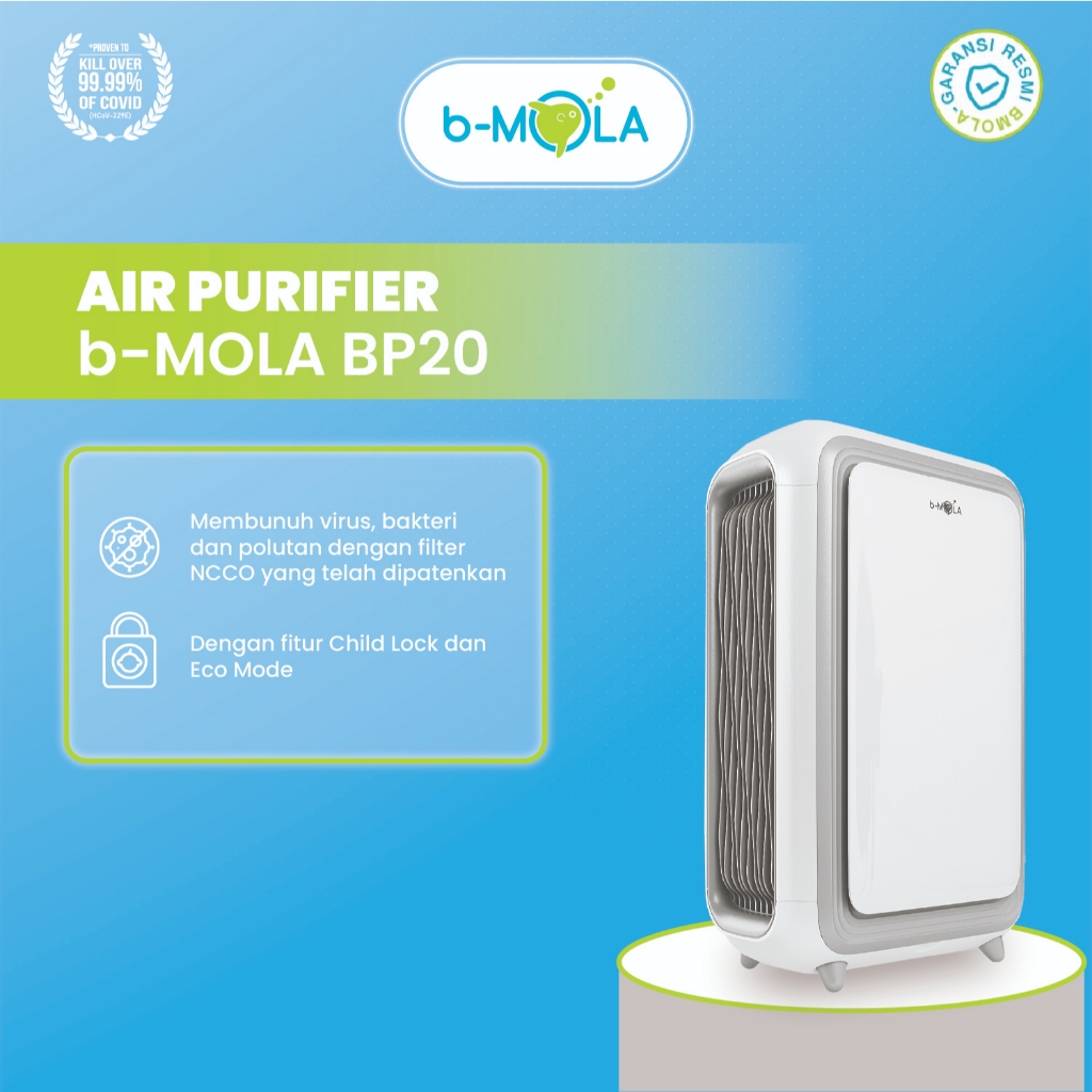 B-MOLA Air Purifier BP 20 with NCCO HEPA H13 Medical Grade
