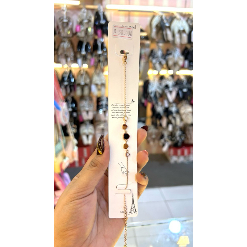 GELANG RANTAI TITANIUM HATI HITAM