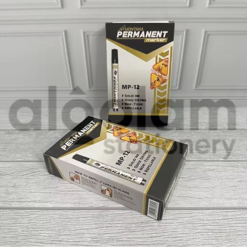 

(12 pcs) Spidol Permanen Vanco / Montana | Spidol Besar Murah