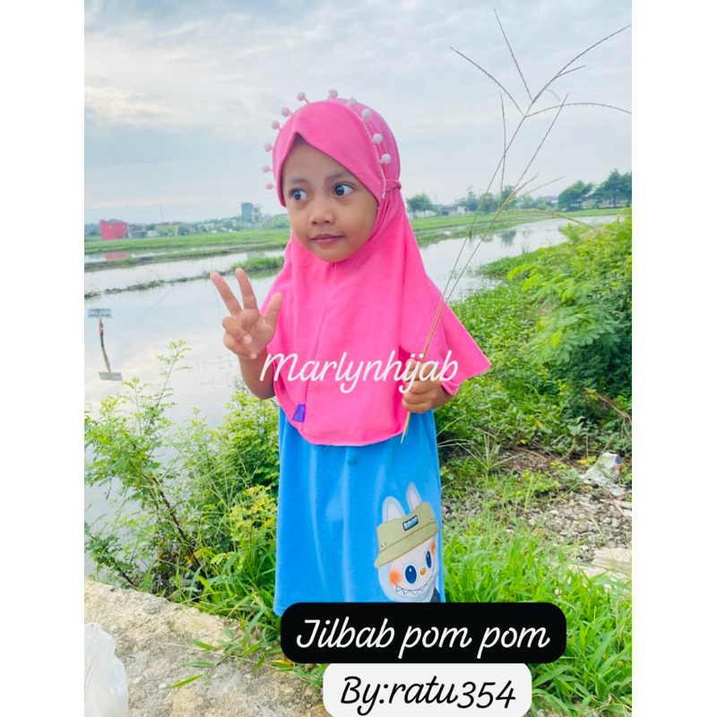 Jilbab anak/jilbab pom pom jilbab bando/jilbab instan/marlyn hijab354