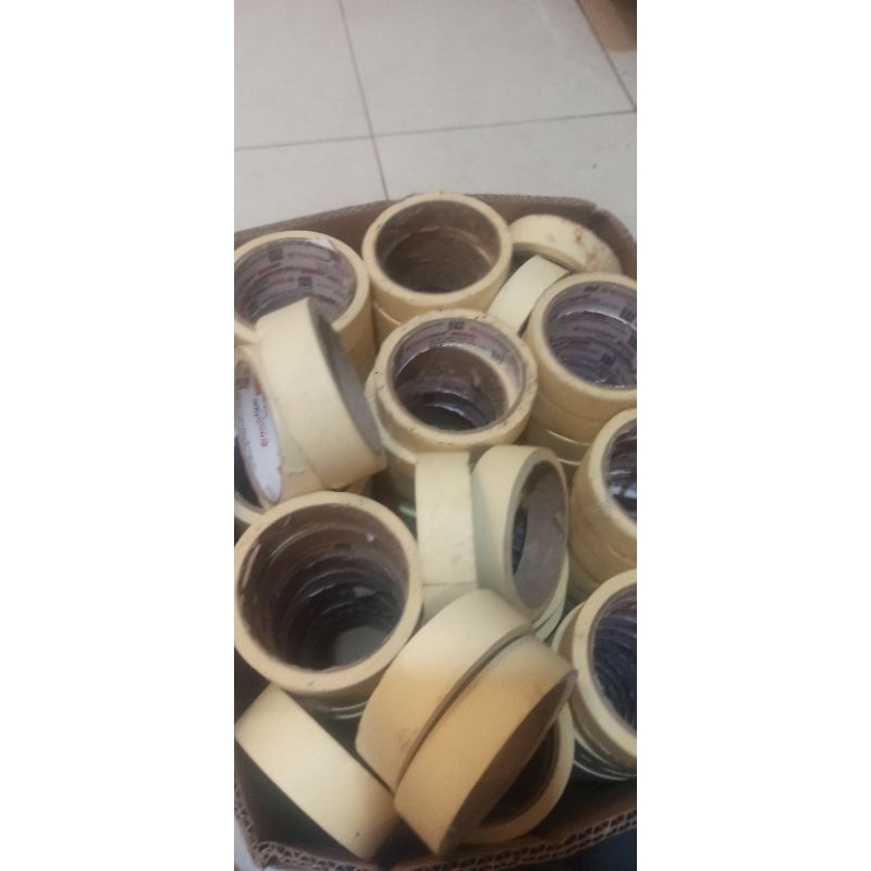 

isolasi kertas kiloan 2 jari masking tape #solasi kertas riject per 1 kg #lakban kiloan #lakban kertas #masking tape murah