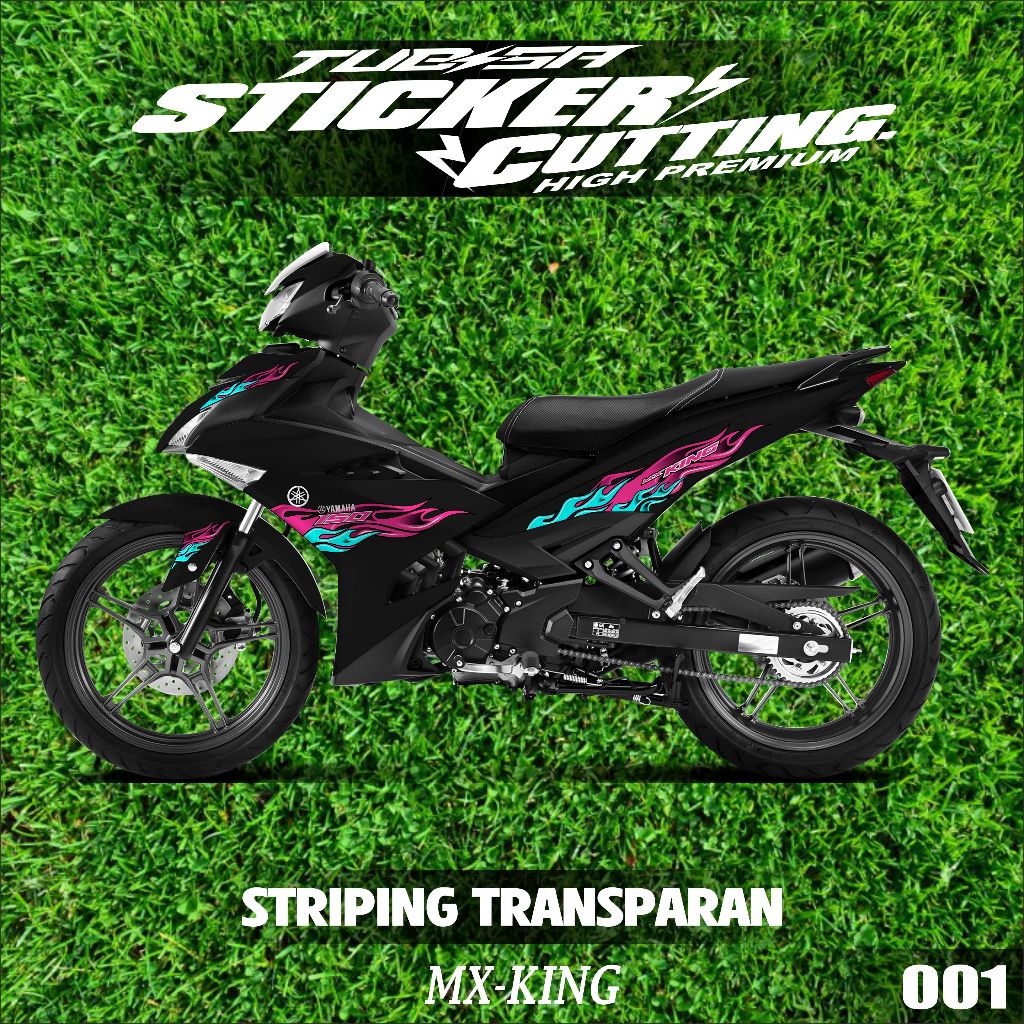 Striping Setriping Mx King 150 UV Transparan y15zr Exciter Aksesoris Variasi YAMAHA MX KING TBS 001 