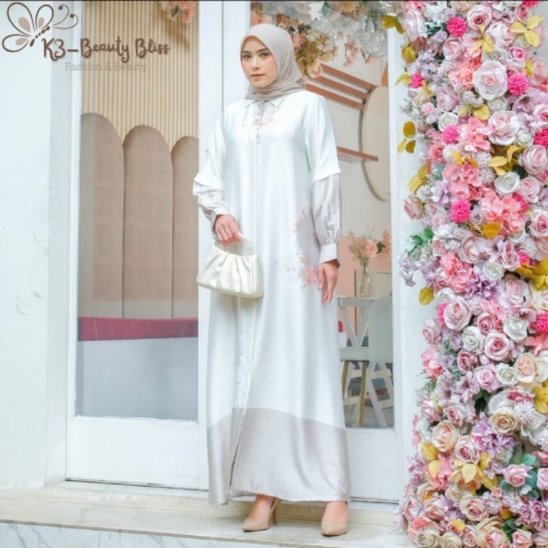 gamis Ayesa sutra silk premium G212 Muslim Wanita Dress Mewah Lebaran