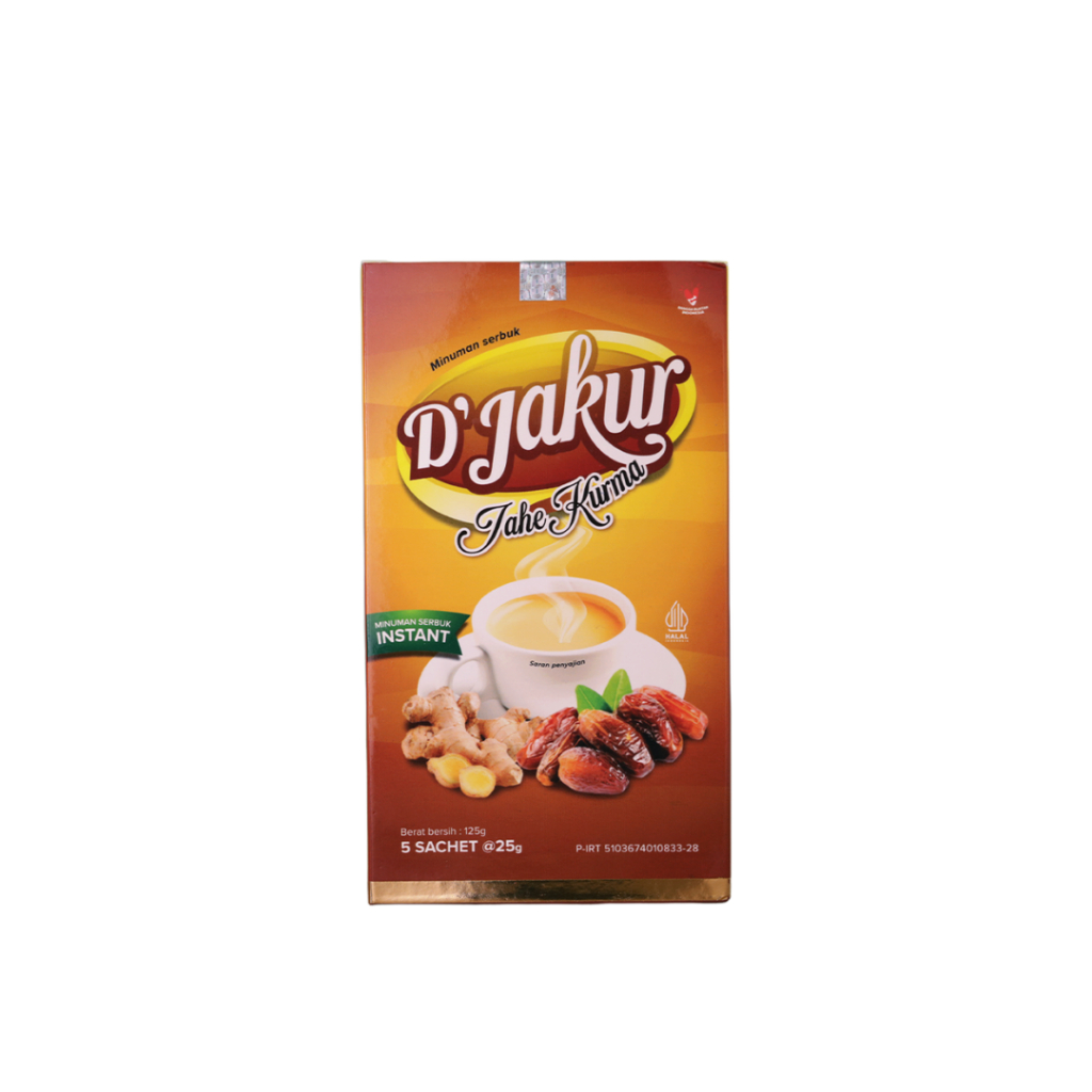 

D’jakur Jahe Kurma Premium Menngatasi Pegal Linu Isi 5 Sachet 125 gr