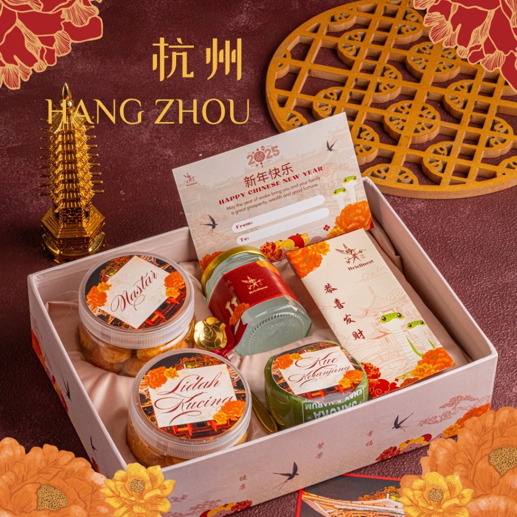 

HANG ZHOU - Hampers Chinese New Year/ Parcel Imlek/ Gift Chinese New Year/ Set Kado Imlek / Hampers sarang burung wallet