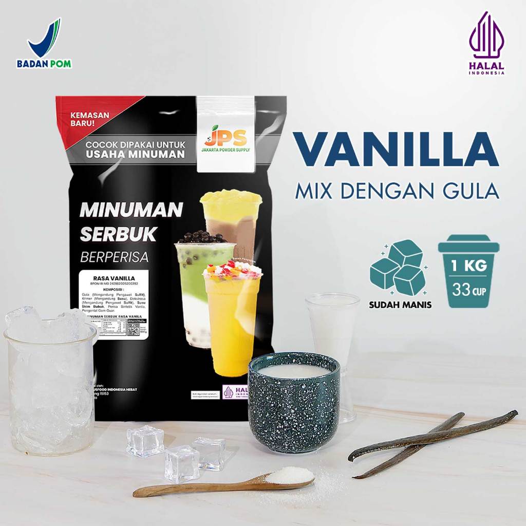 

Powder Drink JPS Bubuk Minuman Rasa Vanilla Original Mix 1Kg