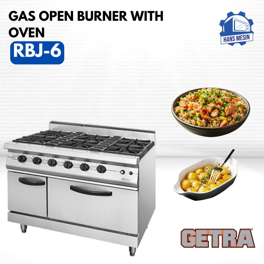 OPEN BURNER WITH OVEN (GETRA) RBJ-6