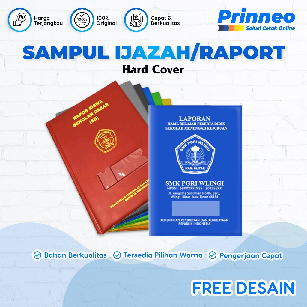 

SAMPUL IJAZAH, SAMPUL IJAZAH SD, SAMPUL RAPORT SMP, SAMPUL IJAZAH CUSTOM, MAP RAPOT, SAMPUL RAPOT
