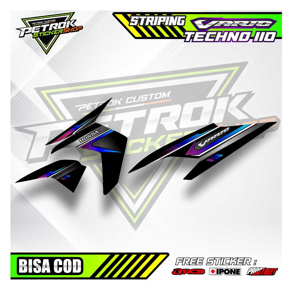 STRIPING VARIASI VARIO TECHNO 110 / STICKER MOTOR HONDA VARIO TECHNO  110