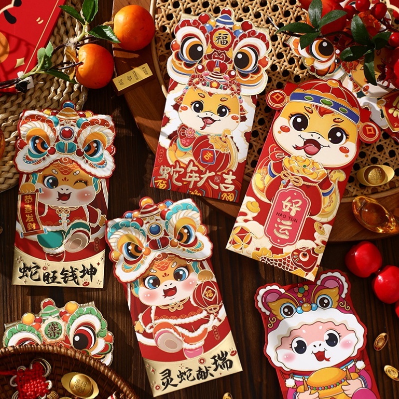 

8pcs Angpao Imlek 3D Barongsai Terbaru / Amplop Angpau Tahun Baru Imlek / Angpao