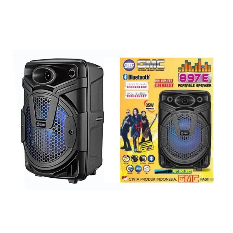 Speaker Bluetooth Portabel GMC 897E - 8" Woofer