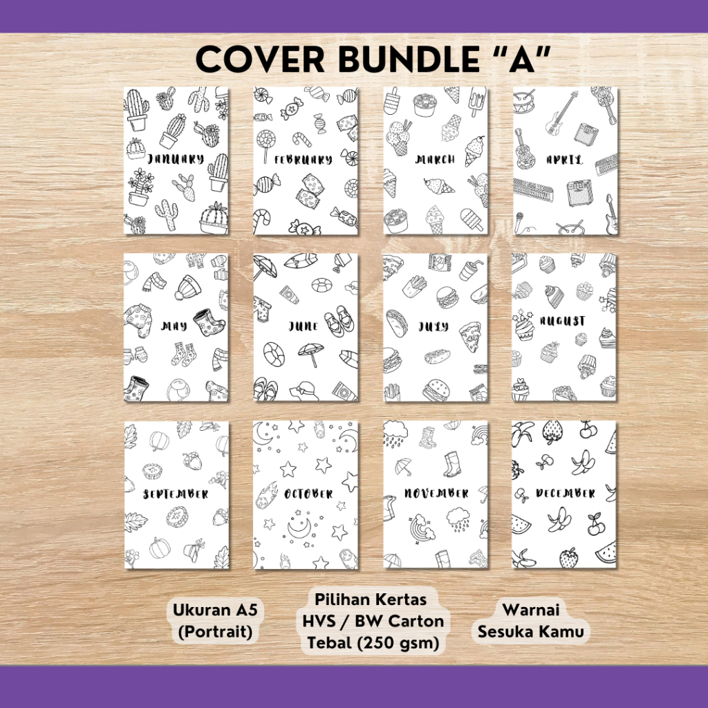 

BuJoKu Cover Bundle | Bullet Journal | Template Journaling Book | Bullet Journal Aesthetic | Jurnal Aesthetic